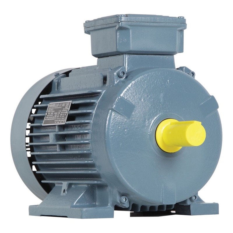 Havells 3 kW (4 HP) 8-Pole 750 RPM IE3 Premium Efficiency Cast Iron 3 Phase Induction Motor